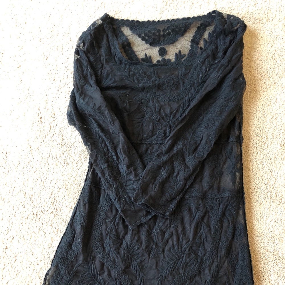 Sheer Mini Dress W/ Slip